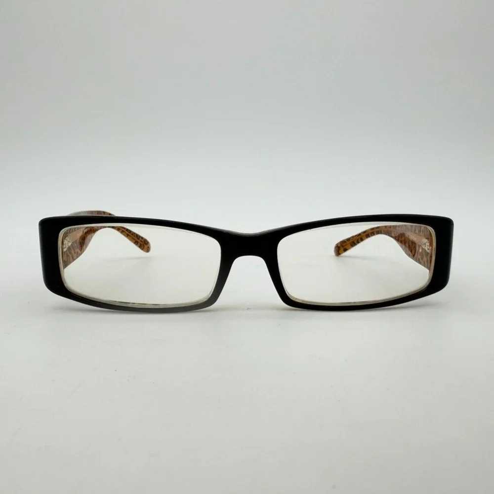 bebe Bedazzled Tigress Leopard‎ Print Y2K Eyeglass Frames 52-16